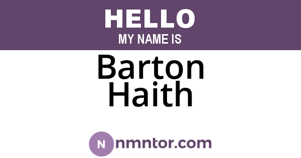 Barton Haith