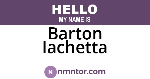 Barton Iachetta