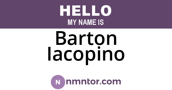 Barton Iacopino