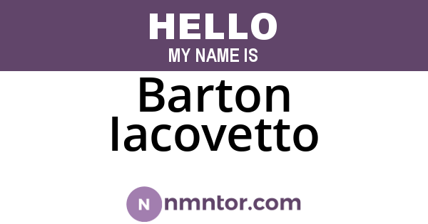 Barton Iacovetto