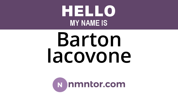 Barton Iacovone