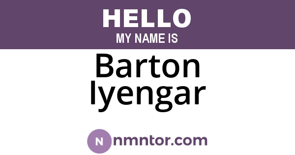 Barton Iyengar