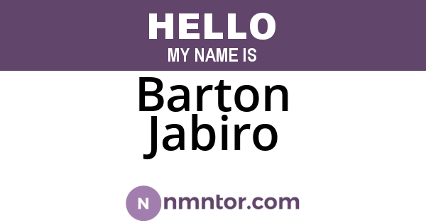 Barton Jabiro