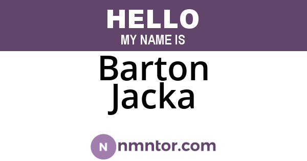 Barton Jacka