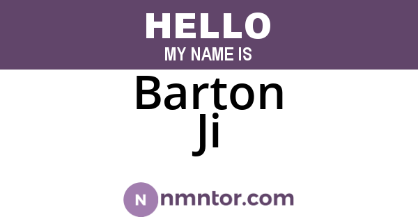 Barton Ji