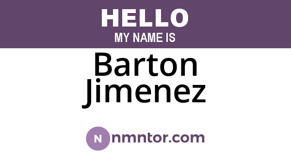 Barton Jimenez