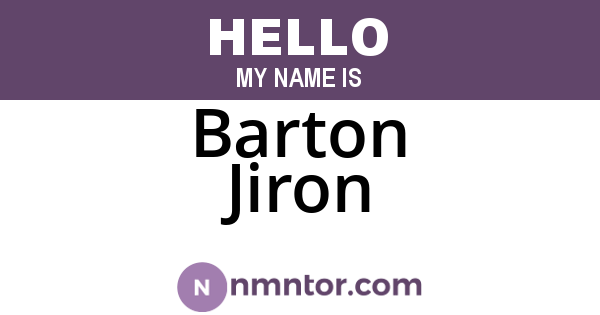 Barton Jiron