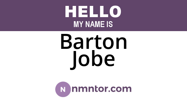 Barton Jobe