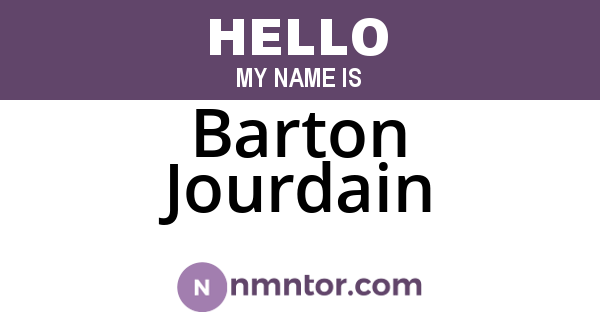Barton Jourdain