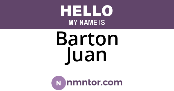 Barton Juan