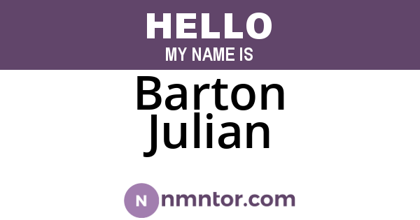 Barton Julian