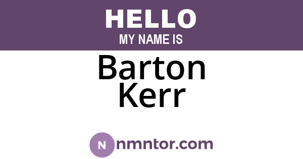 Barton Kerr