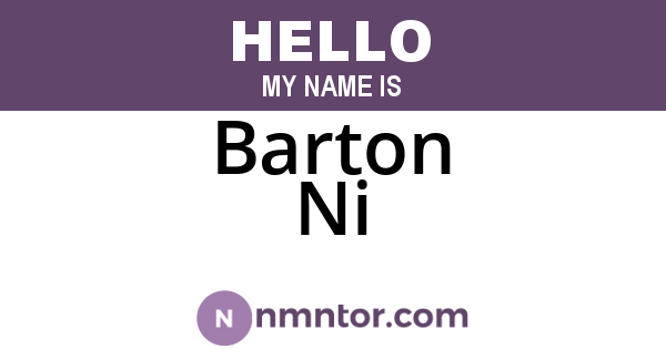 Barton Ni