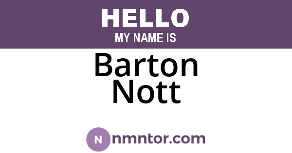 Barton Nott