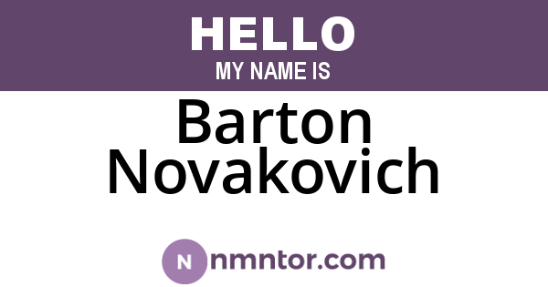 Barton Novakovich