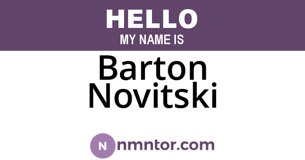 Barton Novitski