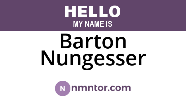 Barton Nungesser