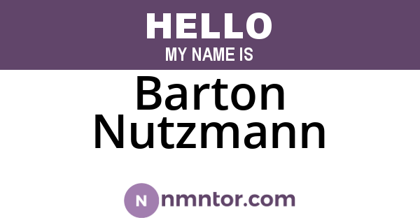 Barton Nutzmann