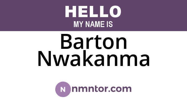 Barton Nwakanma