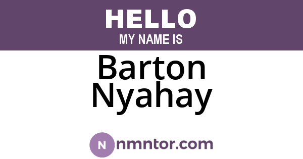 Barton Nyahay