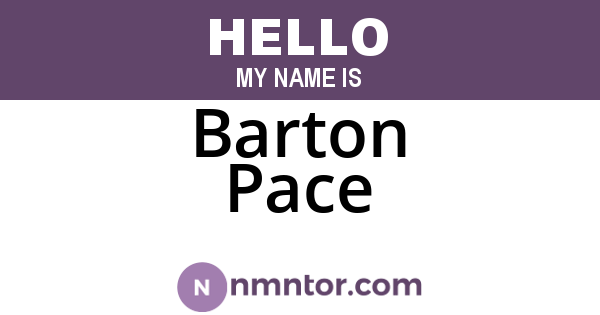 Barton Pace
