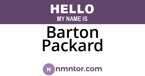 Barton Packard