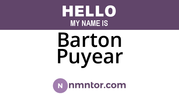 Barton Puyear