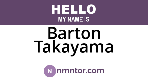 Barton Takayama