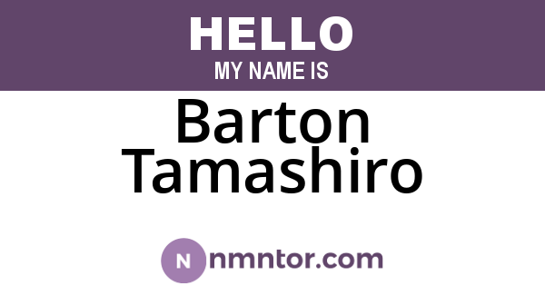 Barton Tamashiro