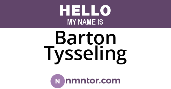 Barton Tysseling