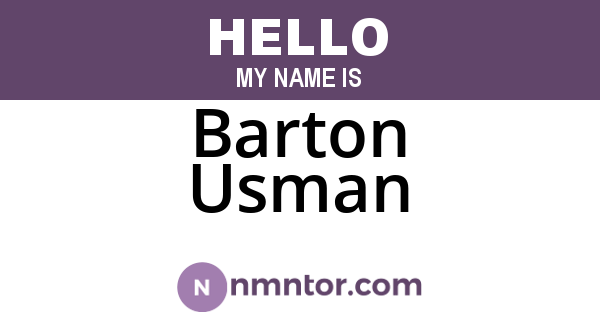 Barton Usman