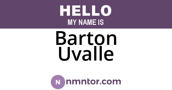 Barton Uvalle