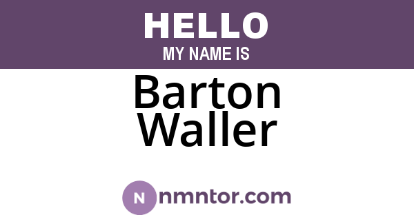 Barton Waller