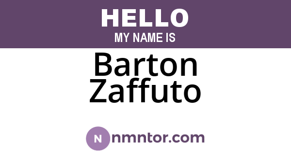 Barton Zaffuto