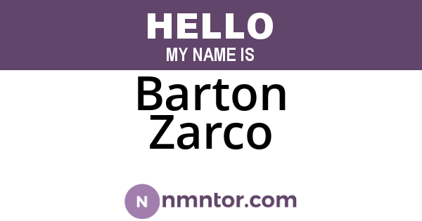 Barton Zarco