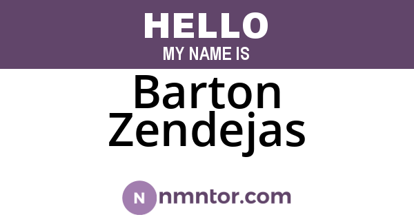 Barton Zendejas