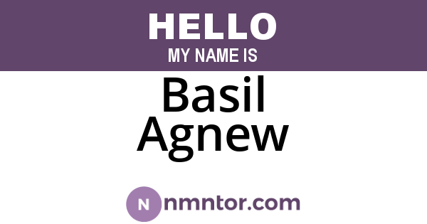 Basil Agnew