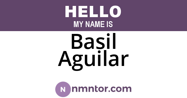 Basil Aguilar