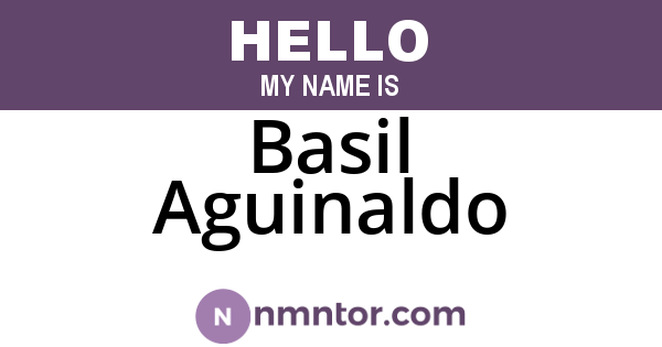 Basil Aguinaldo