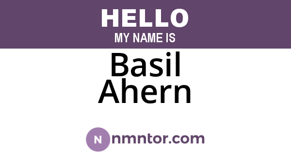 Basil Ahern