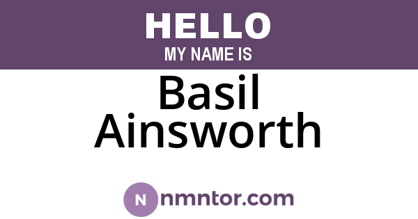 Basil Ainsworth