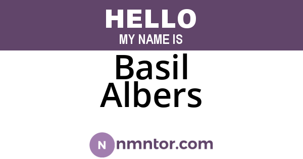 Basil Albers