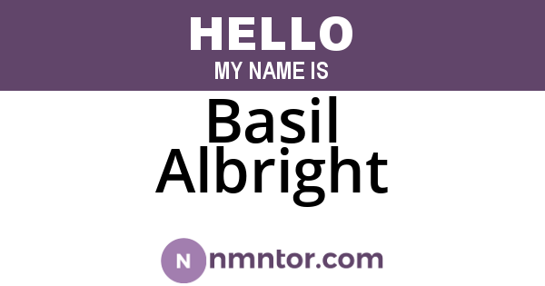 Basil Albright