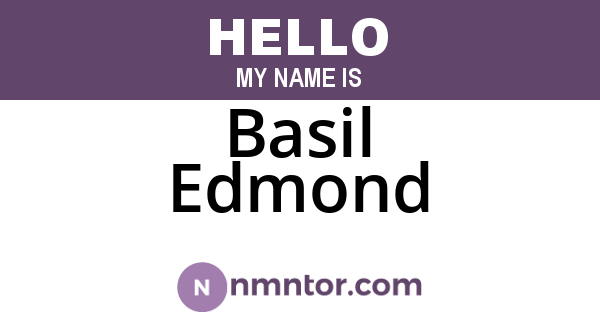 Basil Edmond