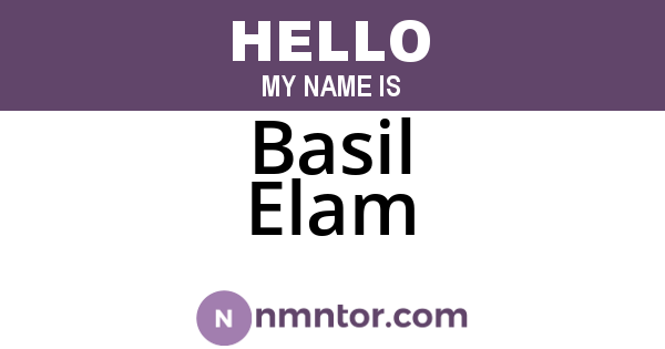Basil Elam