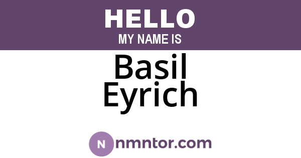 Basil Eyrich