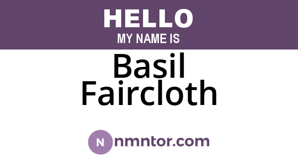 Basil Faircloth