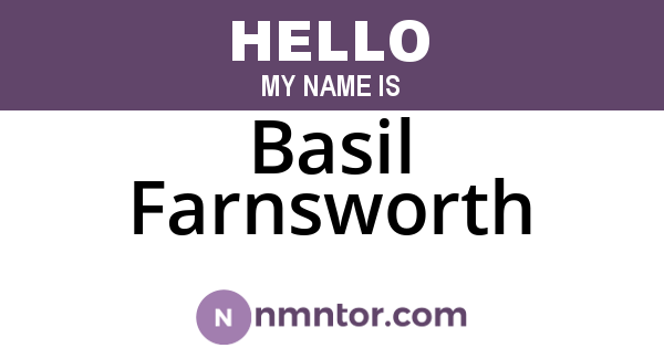 Basil Farnsworth