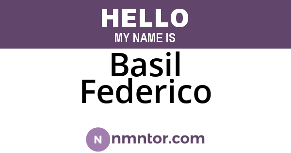 Basil Federico