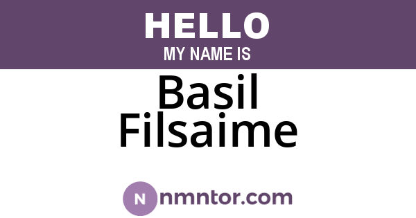 Basil Filsaime